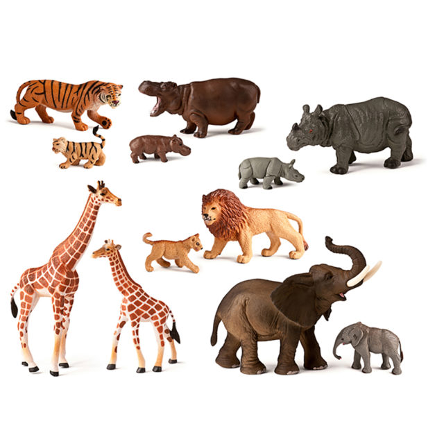 WILD ANIMALS + BABIES 12 UTS