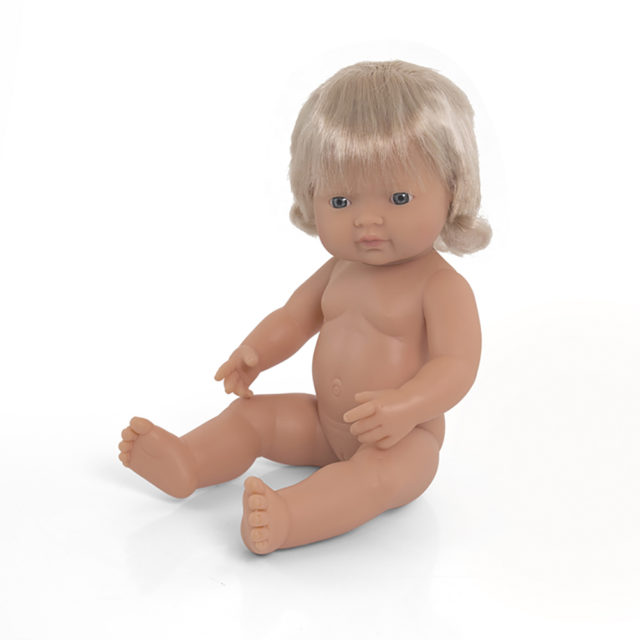 BABY DOLL CAUCASIAN GIRL 38CM