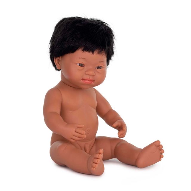Baby doll hispanic boy with Down Syndrome 38cm