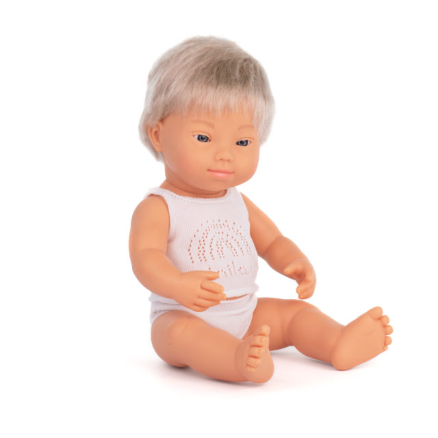 Baby Doll Caucasian Boy with Down Syndrome 38 cm