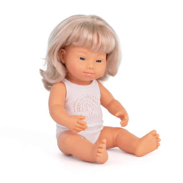 Baby Doll Caucasian Girl with Down Syndrome 38 cm