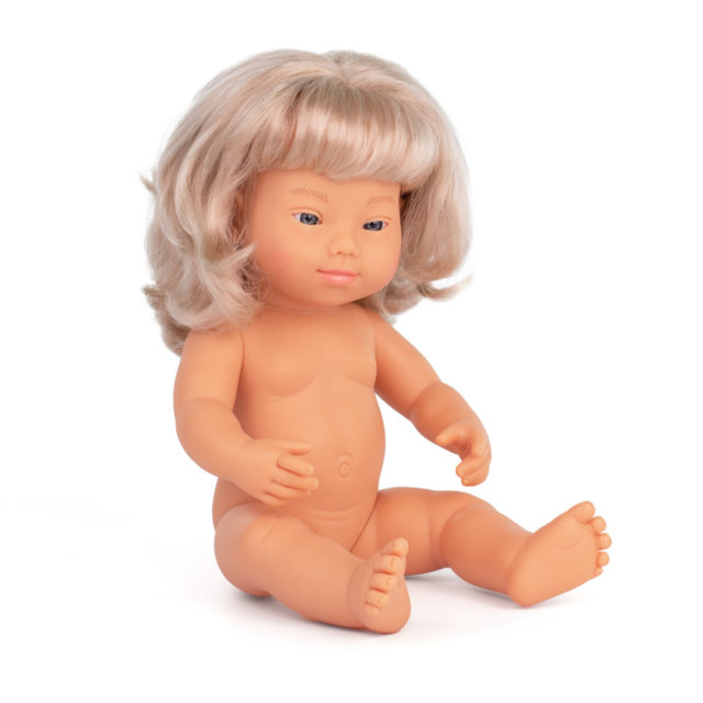 Baby Doll Caucasian Girl with Down Syndrome 38 cm