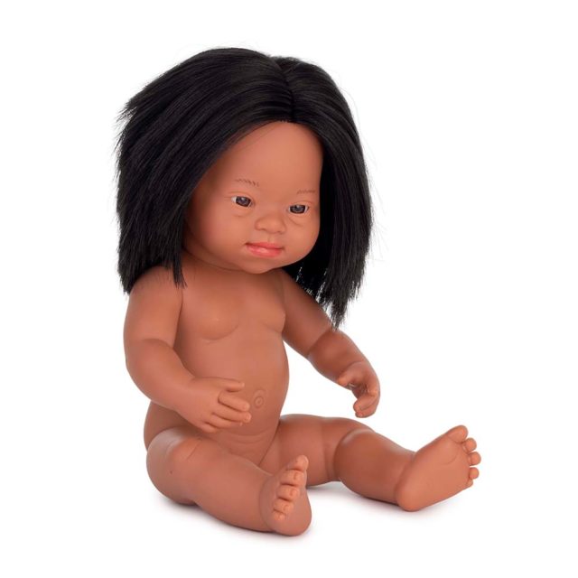 Baby doll hispanic girl with Down Syndrome 38 cm