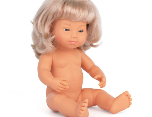 Baby Doll Caucasian Girl with Down Syndrome 38 cm