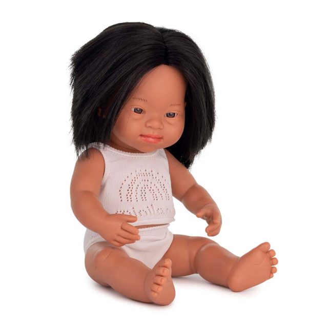 Baby doll hispanic girl with Down Syndrome 38 cm