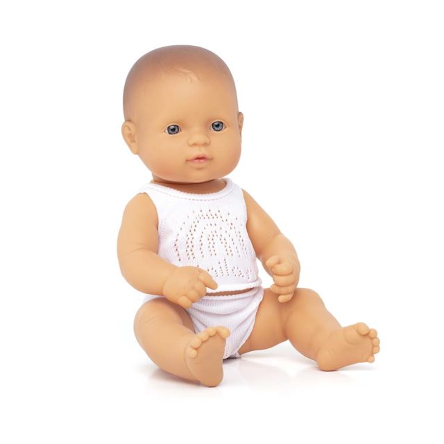 Baby Doll Caucasian Brunette Boy 32cm
