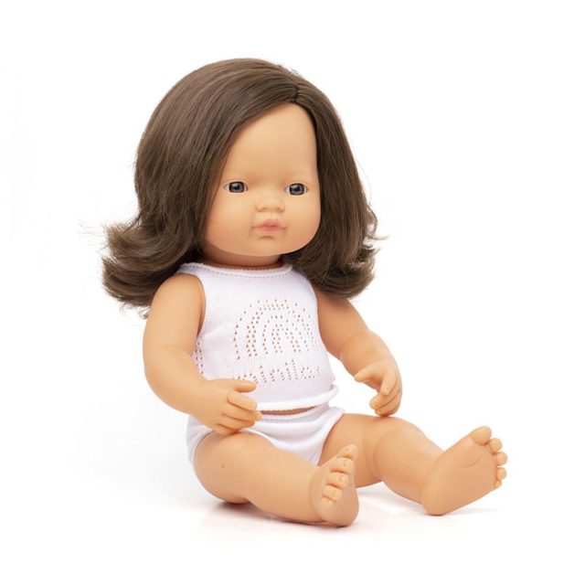 Baby Doll Brunette Girl 38 cm