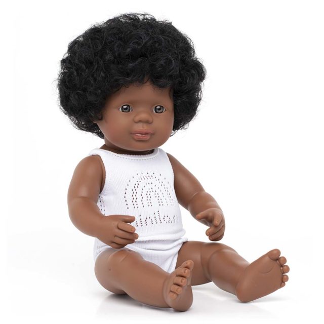 Muñeca afroamericana 38 cm con ropa interior