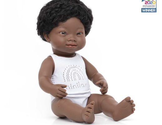 Baby Doll African Boy with Down Syndrome 38 cm