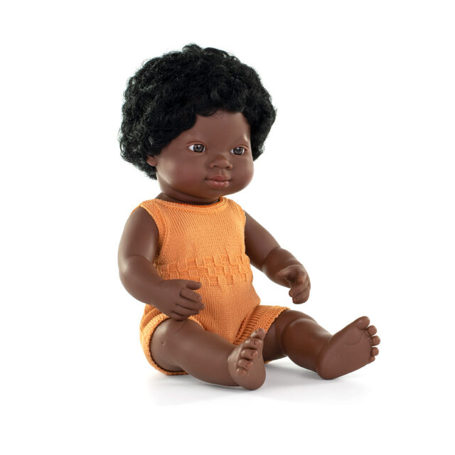 Baby doll african girl 38cm Colourful