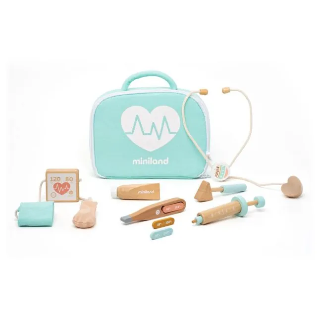Dolls wooden doctor set