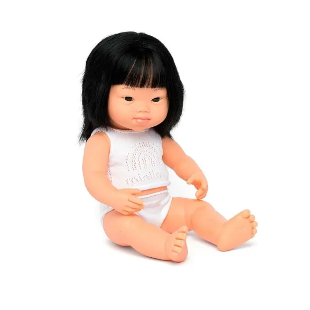 Muñeco Bebé Asiática con Síndrome de Down 38cm (Chica) (Estuche)