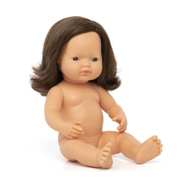 Baby Doll Brunette Girl 38 cm